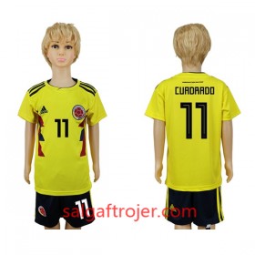 Colombia Fodboldtrøjer Cuadrado 11 Børn Hjemmebanesæt VM 2018